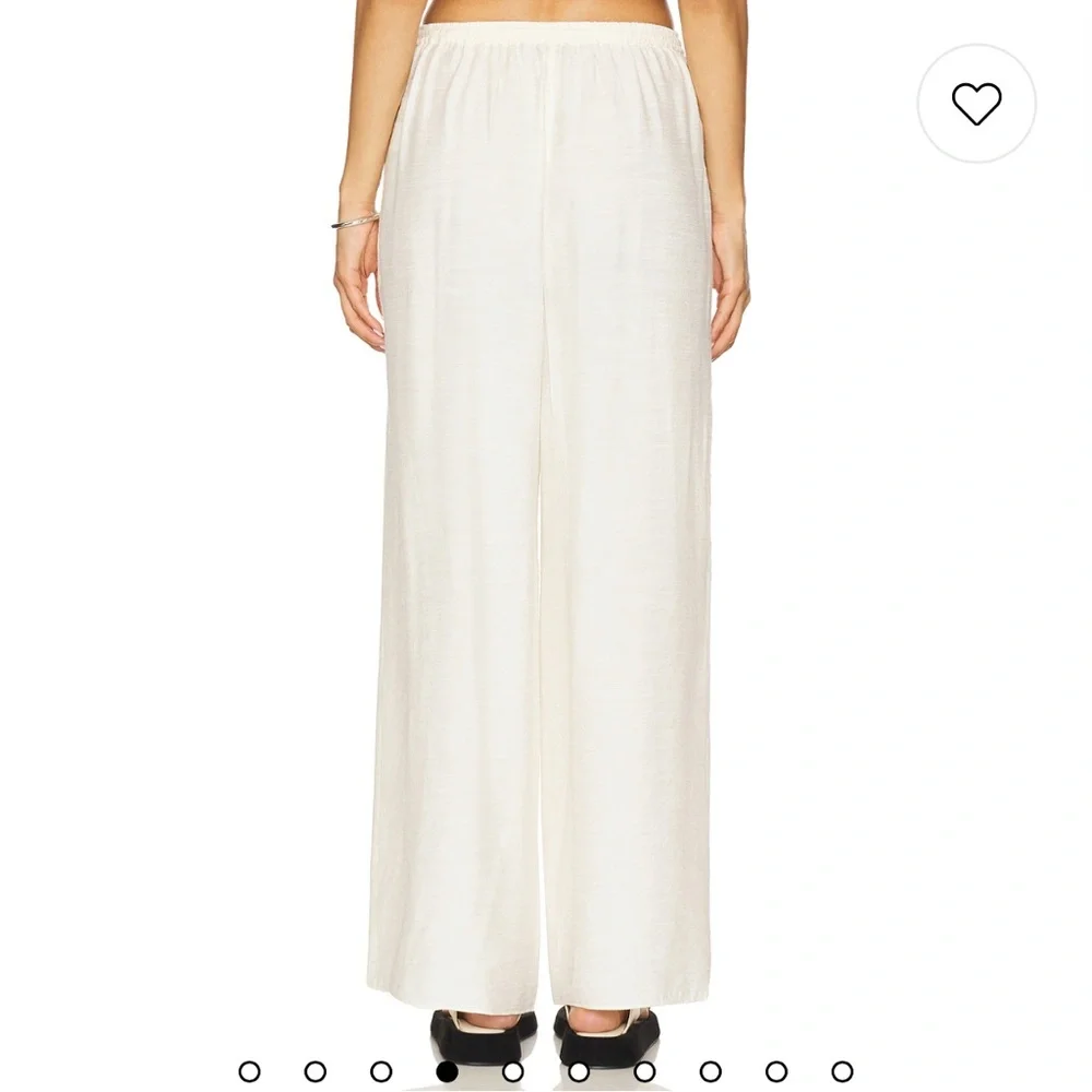 NWT Onia Textured Gauze Wide Leg Pant in Egret Size Medium